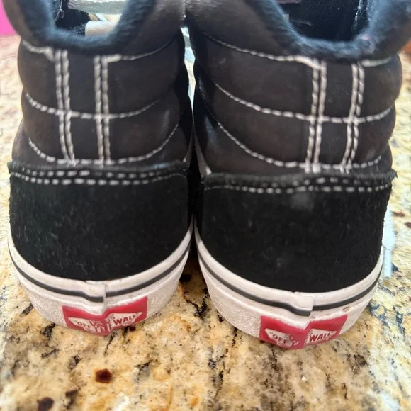 Vans Kids Black and White High-Top Sneakers - Picture 3 of 3